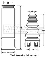 First Line - STRUT PROTECTION KIT - FPK7091 - Fits: Skoda Octavia (1z3) ST