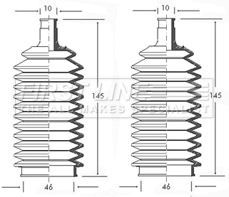 First Line - STEERING GAITER KIT - FSG3009 - Fits: Rover Group, Vauxhall