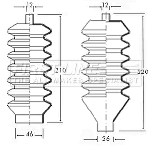 First Line - STEERING GAITER KIT - FSG3012 - Fits: Rover Group