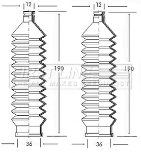 First Line - STEERING GAITER KIT - FSG3013 - Fits: Rover Group
