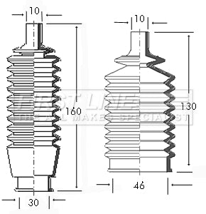 First Line - STEERING GAITER KIT - FSG3036 - Fits: Ford