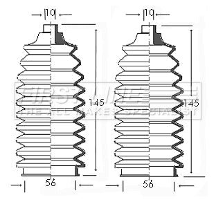 First Line - STEERING GAITER KIT - FSG3037 - Fits: Ford, Volvo