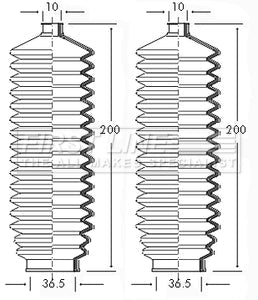 First Line - STEERING GAITER KIT - FSG3039 - Fits: Ford - Manual Steering