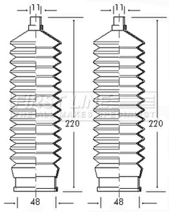 First Line - STEERING GAITER KIT - FSG3040 - Fits: Ford - Power Steering