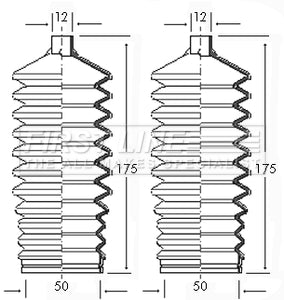 First Line - STEERING GAITER KIT - FSG3050 - Fits: Opel, Vauxhall