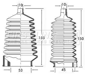 First Line - STEERING GAITER KIT - FSG3087 - Fits: Ford - Power Steering