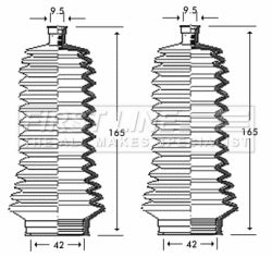 First Line - STEERING GAITER KIT - FSG3249 - Fits: Renault Espace series III