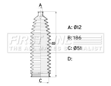 First Line - STEERING GAITER KIT - FSG3462 - Fits: Citroen C4 Picasso 13 -