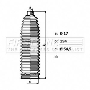 First Line - STEERING GAITER KIT - FSG3488 - Fits: Ford Transit