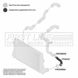 First Line - TURBO HOSE - FTH1147 - Fits: VAG A3,Leon,Eos,Jetta 03-