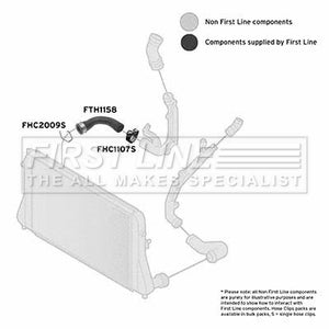 First Line - TURBO HOSE - FTH1158 - Fits: VAG A3,TT,Superb,Eos,Golf 2.0