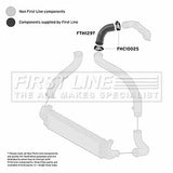 First Line - TURBO HOSE - FTH1297 - Fits: Ford Focus 1.6TDCI 04-