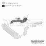 First Line - TURBO HOSE - FTH1360 - Fits: Merc C200,C220 2.0/2.2 CDI 94-
