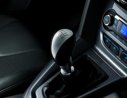 Genuine Gear Lever Knob black leather and aluminium design - 2231358