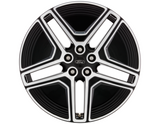Genuine Alloy Wheel 20" rear, 5 x 2-spoke design, Absolute Black and Bright Machined - 2689778