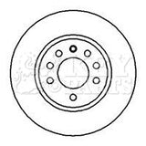 Key Parts - BRAKE DISC PAIR - KBD4074 - Fits: Vaux,opel.astra,meriva, 98-
