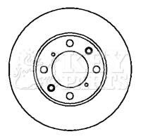 Key Parts - BRAKE DISC PAIR - KBD4093 - Fits: Honda Civic 1.6i 91- (EG,EH) R