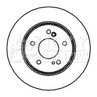 Key Parts - BRAKE DISC PAIR - KBD4094 - Fits: Mercedes C,E Class.96- Rear