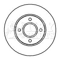 Key Parts - BRAKE DISC PAIR - KBD4120 - Fits: Ford Fiesta,Focus,Fusion 98-05