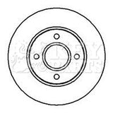 Key Parts - BRAKE DISC PAIR - KBD4120 - Fits: Ford Fiesta,Focus,Fusion 98-05