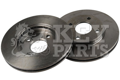 Key Parts - BRAKE DISC PAIR - KBD4120 - Fits: Ford Fiesta,Focus,Fusion 98-05