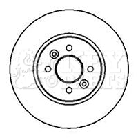 Key Parts - BRAKE DISC PAIR - KBD4219 - Fits: Ren. Laguna/Megane I,II. 98-