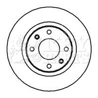 Key Parts - BRAKE DISC PAIR - KBD4245 - Fits: Cit.C2,C3,C5,Peu.206,307 96-