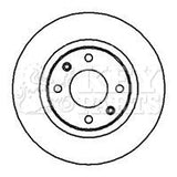 Key Parts - BRAKE DISC PAIR - KBD4245 - Fits: Cit.C2,C3,C5,Peu.206,307 96-