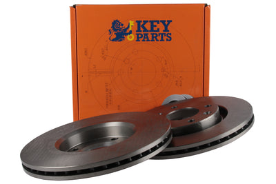 Key Parts - BRAKE DISC PAIR - KBD4245 - Fits: Cit.C2,C3,C5,Peu.206,307 96-