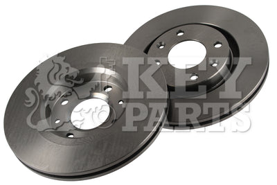 Key Parts - BRAKE DISC PAIR - KBD4245 - Fits: Cit.C2,C3,C5,Peu.206,307 96-