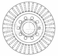 Key Parts - BRAKE DISC PAIR - KBD4314 - Fits: Audi,VW A3,Golf 02-