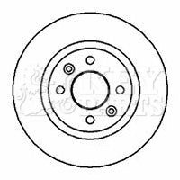 Key Parts - BRAKE DISC PAIR - KBD4317 - Fits: Ren.Clio II,Kangoo,Megane 98-