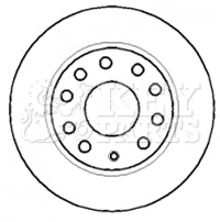 Key Parts - BRAKE DISC PAIR - KBD4382 - Fits: Audi,VW A3, Golf 03-