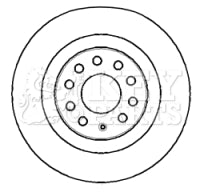 Key Parts - BRAKE DISC PAIR - KBD4383 - Fits: Audi,VW A3, Golf 03-