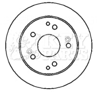 Key Parts - BRAKE DISC PAIR - KBD4400 - Fits: Honda Civic Type R 01-