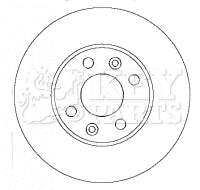 Key Parts - BRAKE DISC PAIR - KBD4434 - Fits: Nissan Micra 03-
