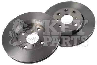 Key Parts - BRAKE DISC PAIR - KBD4534 - Fits: Citroen C1/Peu 107 05/05-