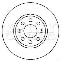 Key Parts - BRAKE DISC PAIR - KBD4553 - Fits: Fiat Grande Punto  05-
