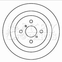 Key Parts - BRAKE DISC PAIR - KBD4601 - Fits: Yaris 06-