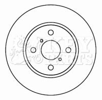 Key Parts - BRAKE DISC PAIR - KBD4604 - Fits: Toyota Yaris 06-