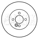 Key Parts - BRAKE DISC PAIR - KBD4732 - Fits: Mini 06-