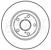 Key Parts - BRAKE DISC PAIR - KBD4745 - Fits: Avensis 1.6,1.8,2.0 09-