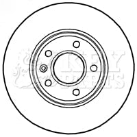 Key Parts - BRAKE DISC PAIR - KBD4797 - Fits: Astra 09-
