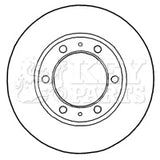 Key Parts - BRAKE DISC PAIR - KBD4815 - Fits: Hi-Lux 05-