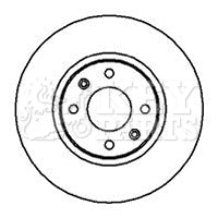 Key Parts - BRAKE DISC PAIR - KBD5100 - Fits: Cit.xantia.Peu.406 96-