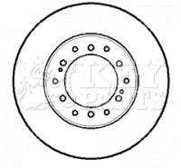Key Parts - BRAKE DISC PAIR - KBD5111 - Fits: Land Cruiser C'rado 96-09