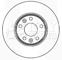 Key Parts - BRAKE DISC PAIR - KBD5163 - Fits: Kangoo 10/08-