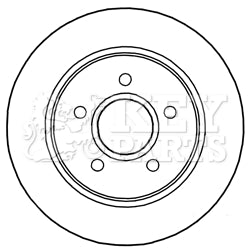 Key Parts - BRAKE DISC PAIR - KBD5241 - Fits: Focus III 04/11-