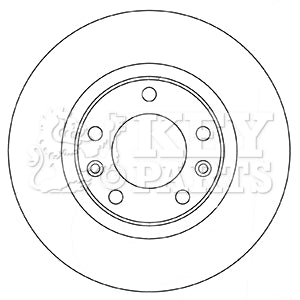 Key Parts - BRAKE DISC PAIR - KBD5350 - Fits: C4 Picasso 02/13-