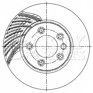 Key Parts - BRAKE DISC SINGLE - KBD5756S - Fits: Touarag 02-